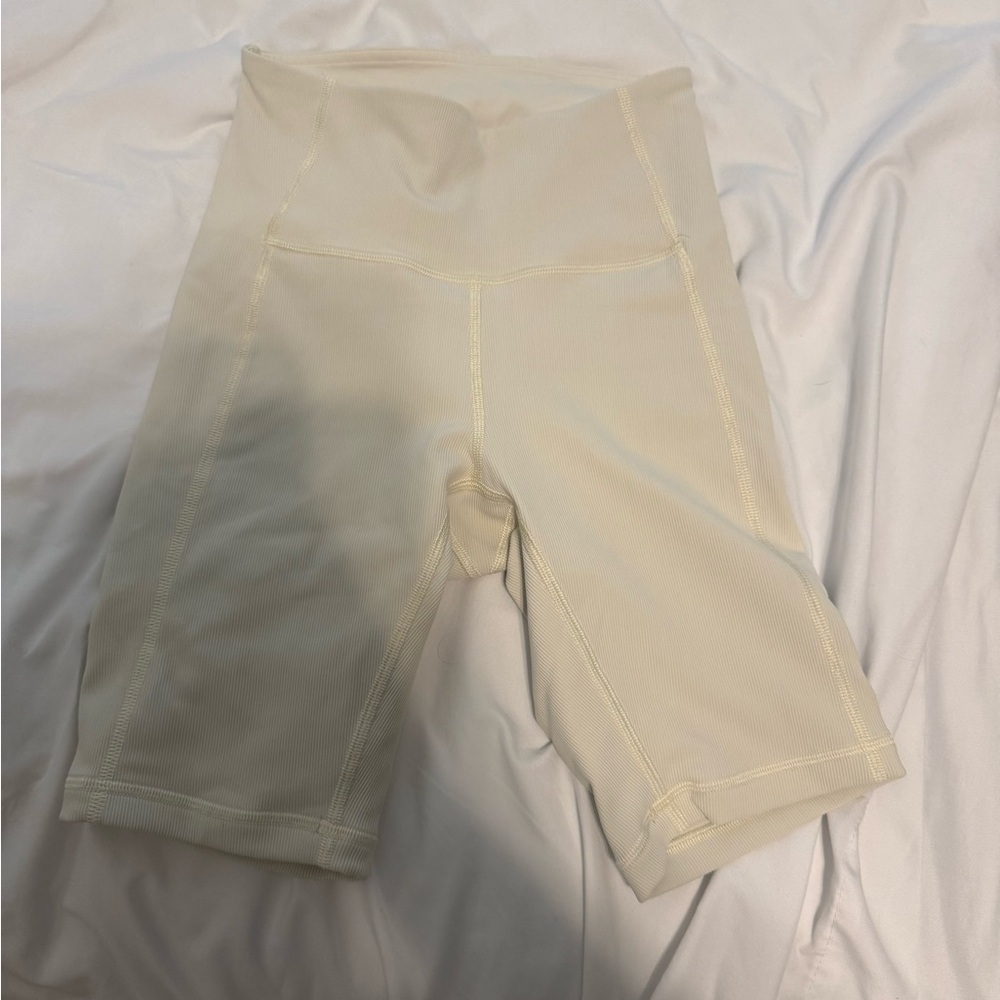 lululemon athletica Cream Bike Shorts